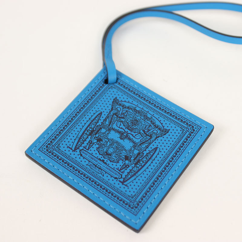 エルメス HERMES カレナノ バッグチャーム ヴォー・スイフト ブルー
