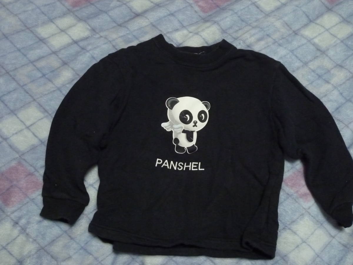 PANSHEL( Panshel )* Panda. принт ввод тренировочный 130 чёрный футболка .... ангел 
