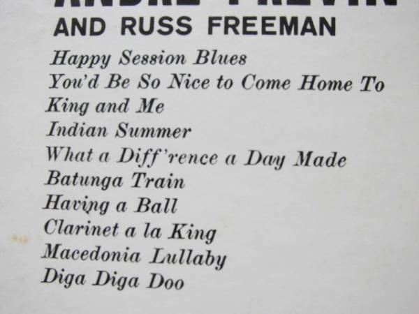 国内盤/Benny Goodman And His Orchestra Featuring Andre Previn And Russ Freeman/Happy Session/You'd Be So Nice To Come Home To_画像3