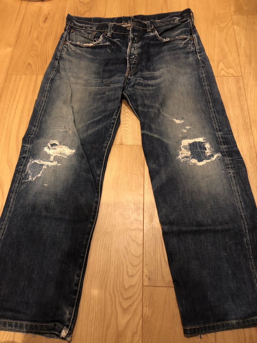 Levi's DENIM リーバイス501 55501 リーバイス 36 鬼ヒゲ ダメージ