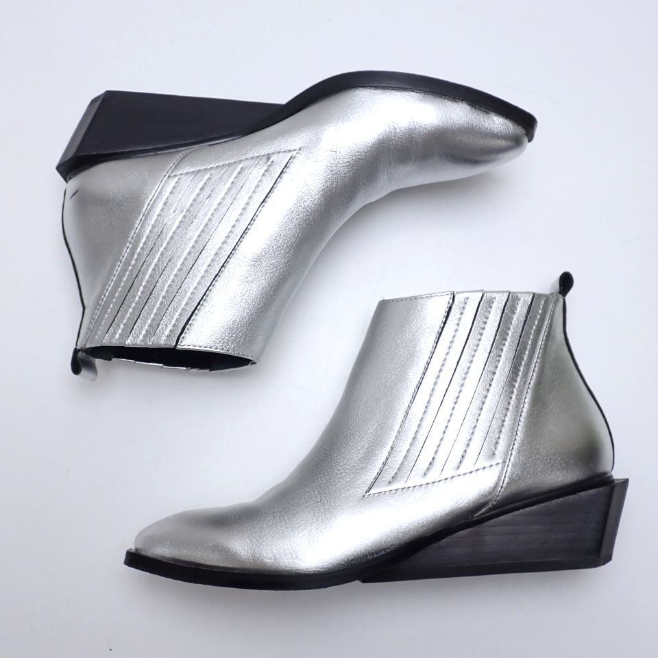 UNITED NUDE/ユナイテッドヌード ショートブーツ レディース23cm相当/シルバー/レザー/ヒール高約4cm#1646000050 公式通販サイトです UNITED NUDE ショートブーツ 23cm ブーツ