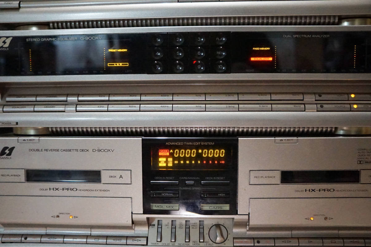 《ジャンク》サンスイ Sansui バブルコンポ BAR7 900XV セット A-900XV CD-900XV D-900XV G-900XV T-900XV 2