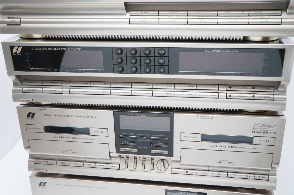 《ジャンク》サンスイ Sansui バブルコンポ BAR7 900XV セット A-900XV CD-900XV D-900XV G-900XV T-900XV 8