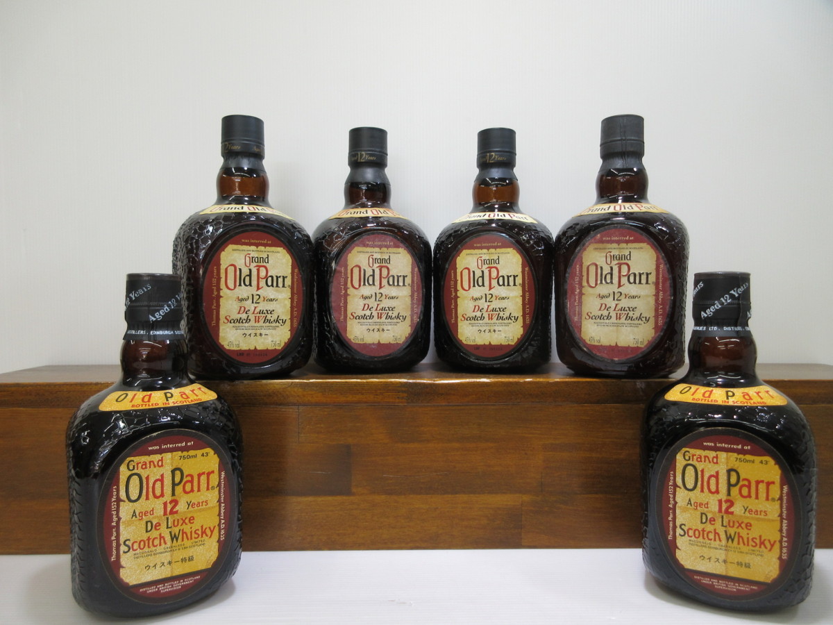 6本セット オールドパー Old Parr 750ml 43% スコッチウイスキー 未開