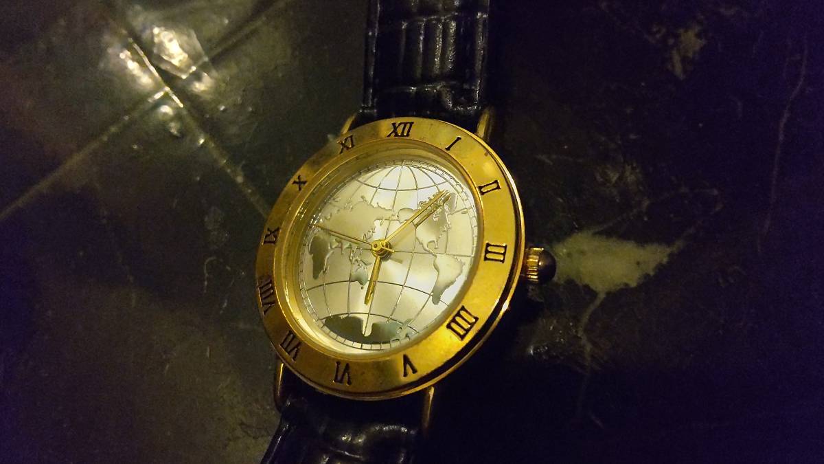 非売品 腕時計 世界地図デザイン 動作確認済み 未使用 ユーキャン