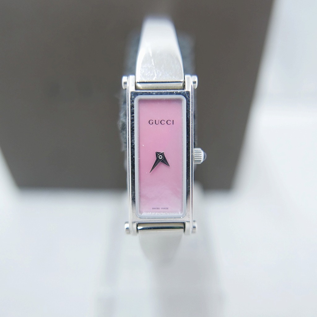 グッチ GUCCI グッチ ピンクシェル文字盤 1500L 腕時計 シルバー