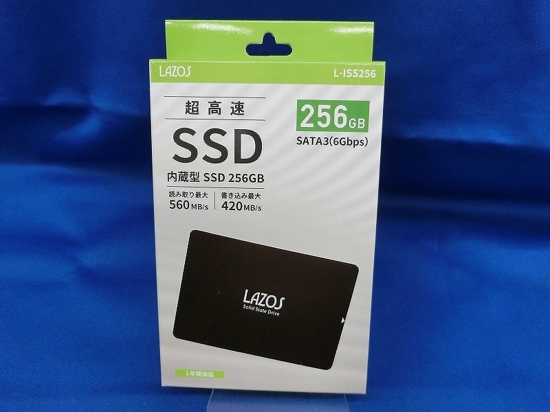 【未使用】 リーダーメディアテクノ LAZOS 内蔵型SSD 256GB L-ISS256