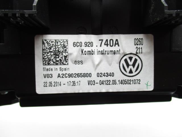 VW ポロ 6RCJZ スピードメーター TSIコンフォートライン 7FT LC9X 6C0920740A 171983 4319_画像6