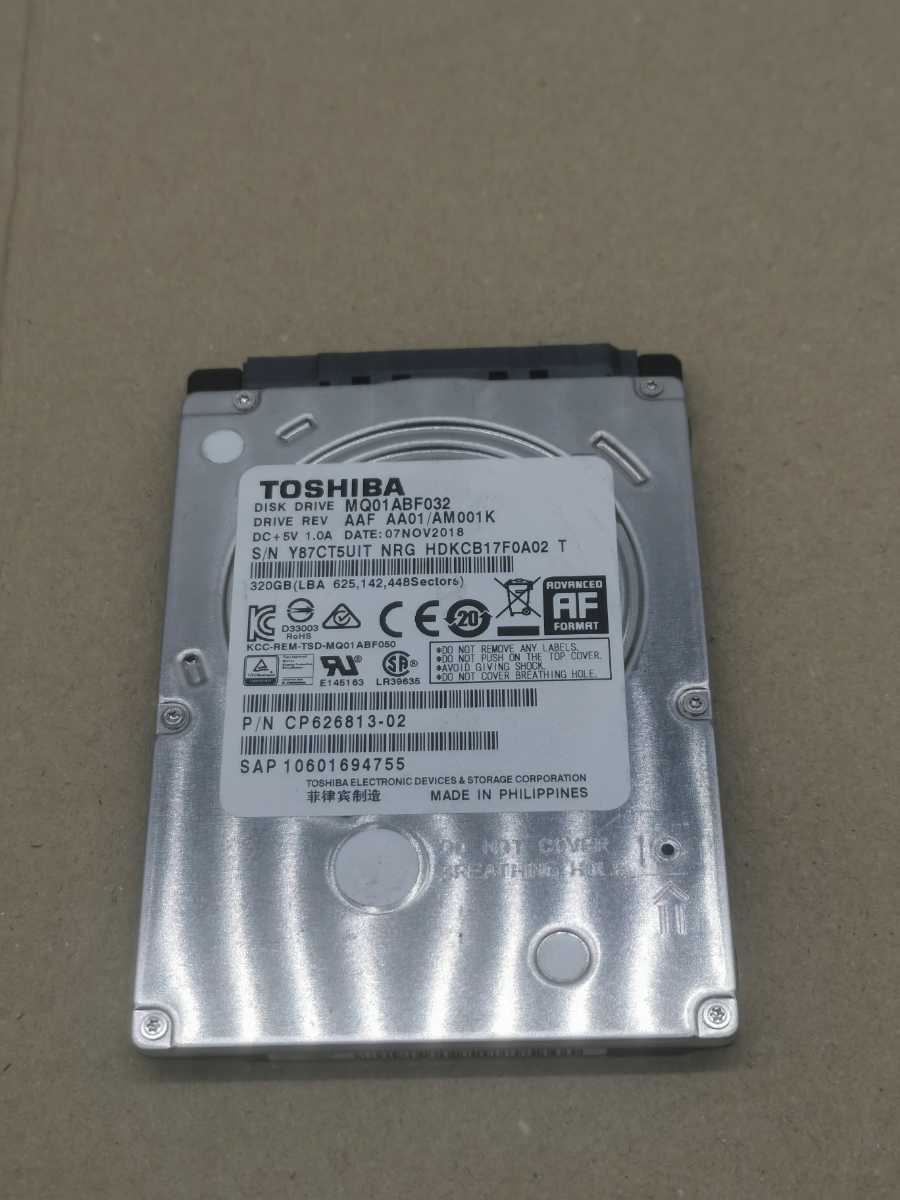 在庫あり TOSHIBA MQ01ABF032 320GB HDD ジャンク扱い_画像1