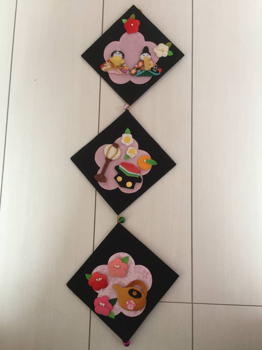 Yahoo!オークション - 手作り ちりめん 3連 押し絵 雛祭り Yahoo!オークション - 手作り ちりめん 3連 押し絵 雛祭り