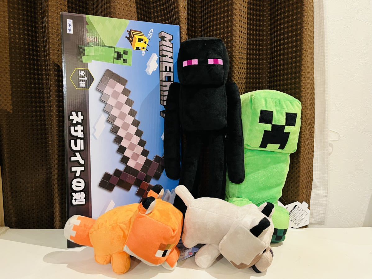 マインクラフト Big ぬいぐるみ クリーパー エンダーマン ベビーぬいぐるみ キツネ オオカミ ネザライトの剣 5種セット マイクラ キャラクター 売買されたオークション情報 Yahooの商品情報をアーカイブ公開 オークファン Aucfan Com