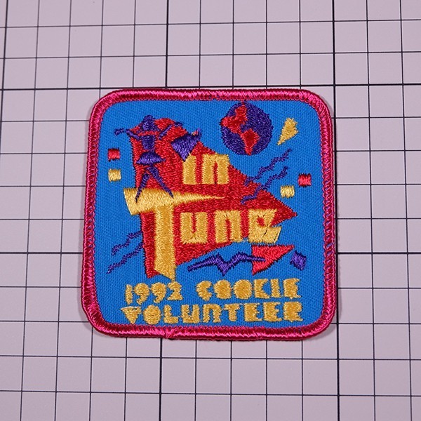 PI08 Girl Scouts Cookie Volunteer 1992 ガールスカウト ワッペン パッチ ロゴ エンブレム 米国 アメリカ USA 輸入雑貨_画像3