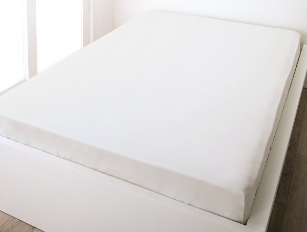 ベッド用 ボックスシーツ 単品 マットレス用カバー シングルサイズ 色-無地アイボリー 洗濯可 べっどしーつ べっとかばー 綿100% 35％OFF 日本製 在庫一掃