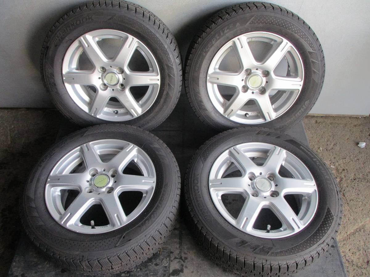 ★9.5分山★18年製★ HANKOOK 175/65R14 社外ホイール 14×5.5J +50 4H-100 4本セット A775の画像1