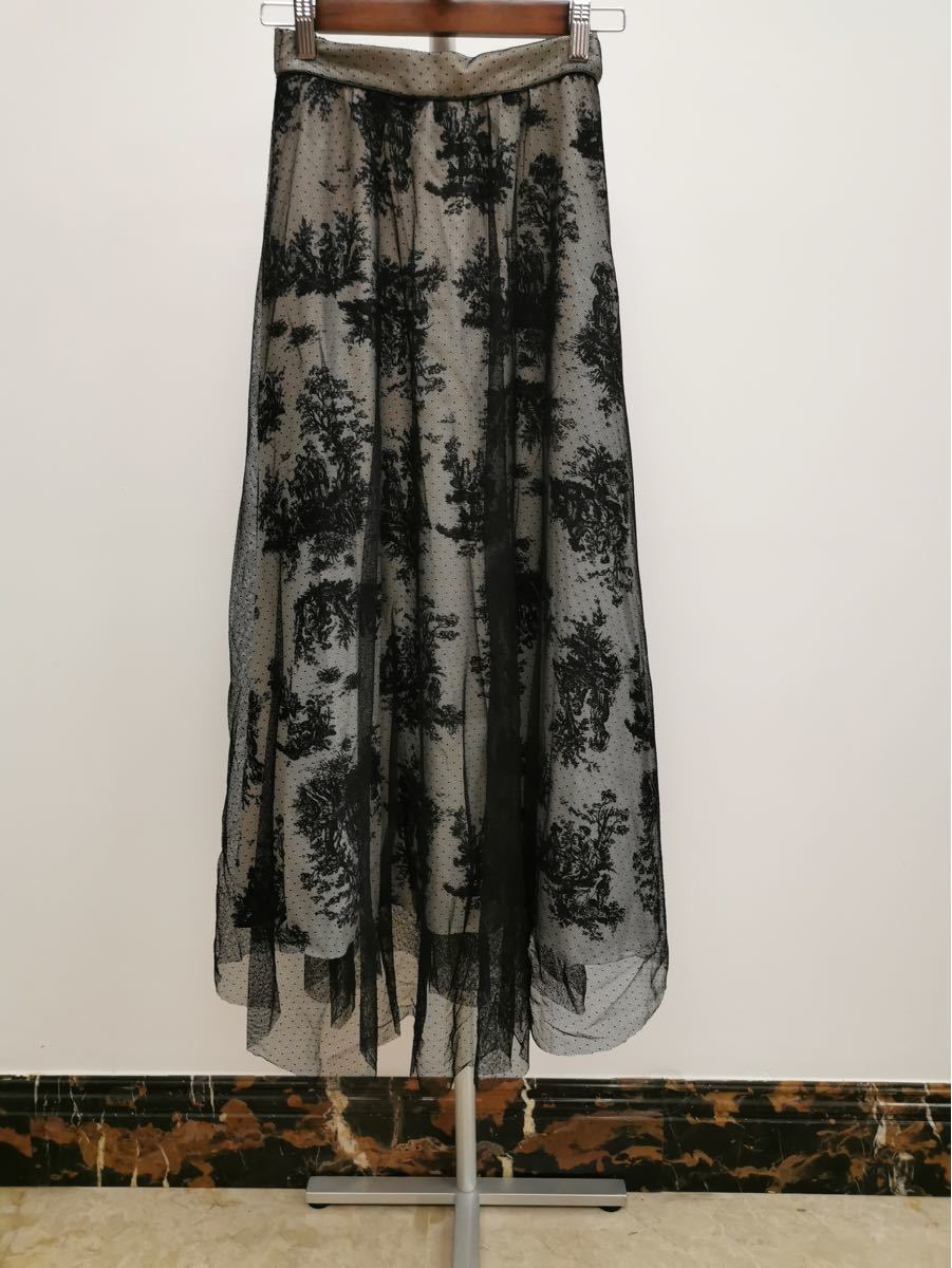 ブラウン×ピンク 【AMERI】【希少】LIMITED PATCHWORK LACE SKIRT