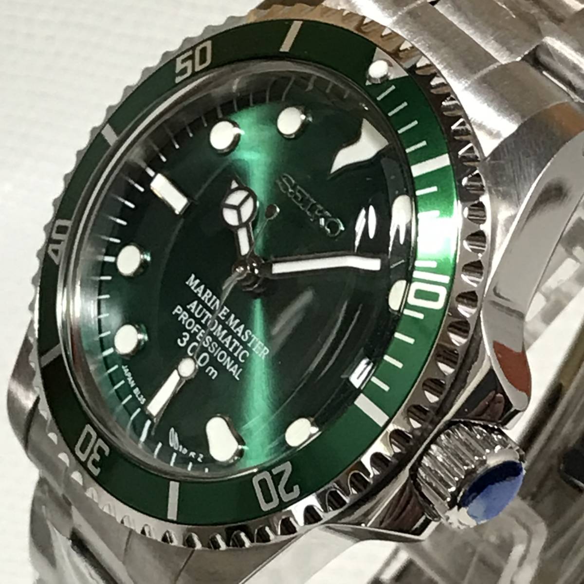 SEIKO MOD NH35ハルクモデル グリーンサブ アルミベゼル SEIKO MOD NH35ハルクモデル グリーンサブ アルミベゼル