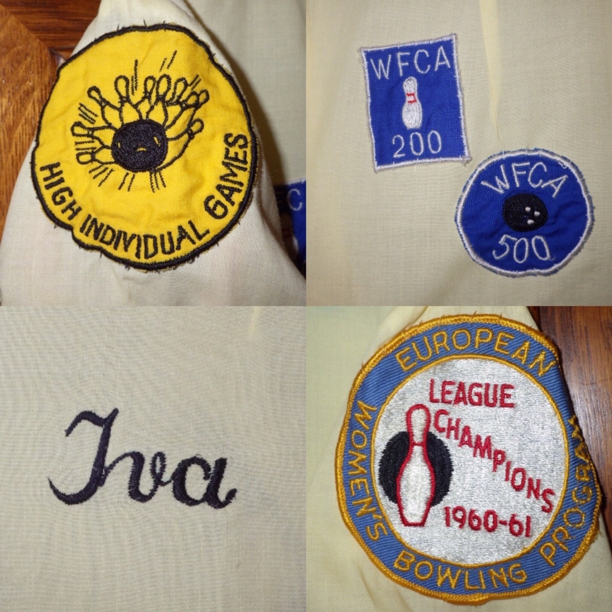 一撃落札★60'S★Ship'n Shore★ボーリングシャツ★S★CLEAN SWEEPS★ビンテージ★刺繍★ドイツ★USA★七分袖★シルクハット★紳士_画像3