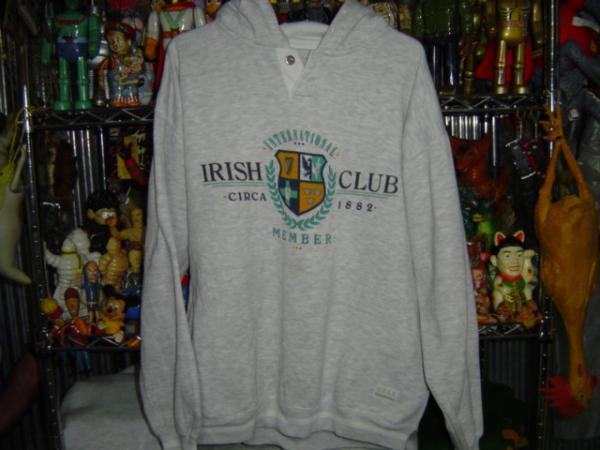 古着★IRISH CLUB★パーカー★M★アイリッシュ★パンク★ポーグス★アイルランド★ギネスビール★ビンテージ★USED USA古着 アメリカ古着_画像1