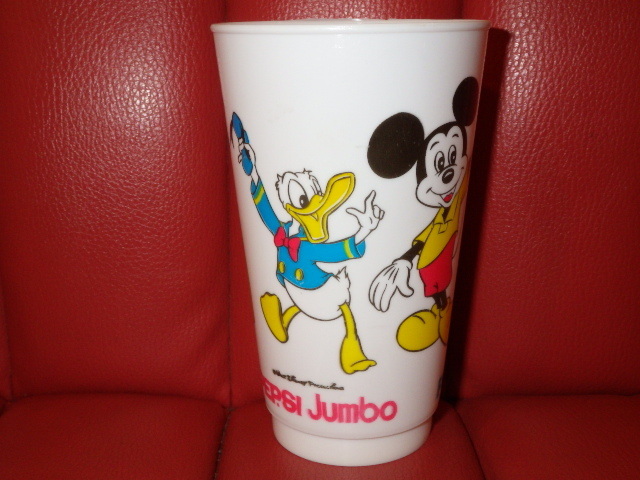 70*S*PEPSE JUNBO* plastic * tumbler *4* Vintage * glass * cup * Disney * character * Pepsi-Cola * kitchen miscellaneous goods 