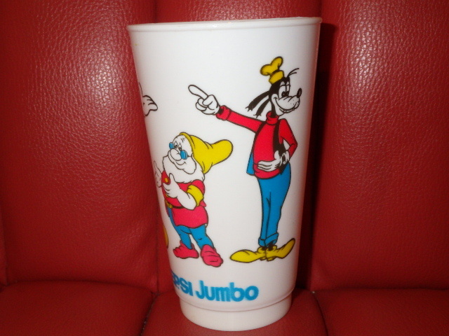 70*S*PEPSE JUNBO* plastic * tumbler *4* Vintage * glass * cup * Disney * character * Pepsi-Cola * kitchen miscellaneous goods 