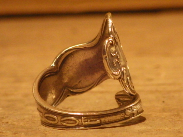  one . successful bid * Vintage *odo Fellows * spoon ring *21 number *61.8mm* ring * sterling silver * Freemason *IOOF* secret society 