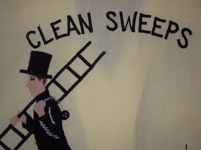一撃落札★60'S★Ship'n Shore★ボーリングシャツ★S★CLEAN SWEEPS★ビンテージ★刺繍★ドイツ★USA★七分袖★シルクハット★紳士_画像6