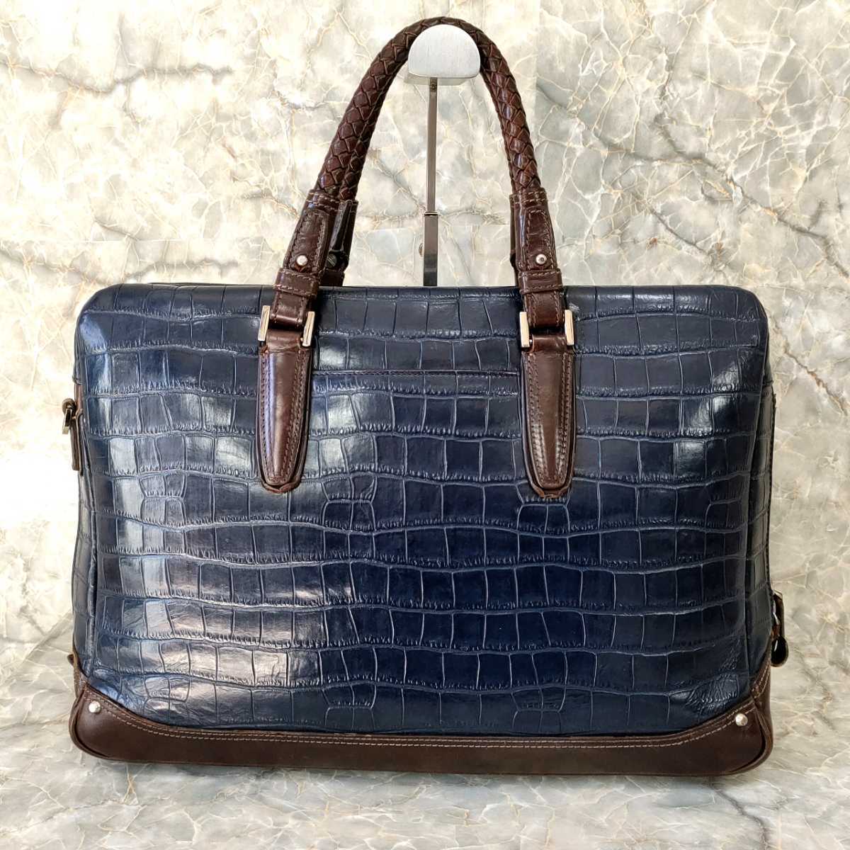 Kiefer neu キーファーノイ レザー クロコダイル 型押し 2way ビジネス