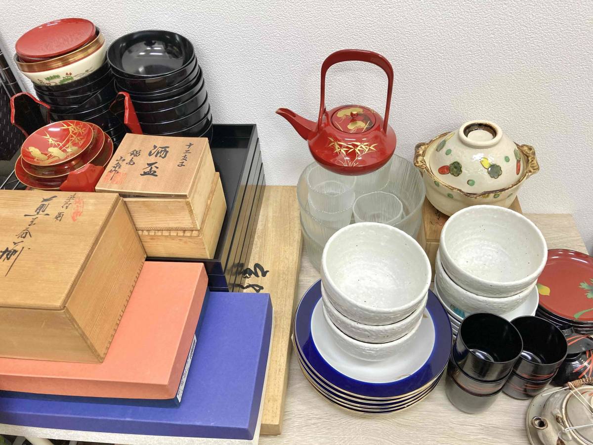ヤフオク! - 【6949】茶道具等 和食器 焼き物 漆器 まとめ売り 茶...