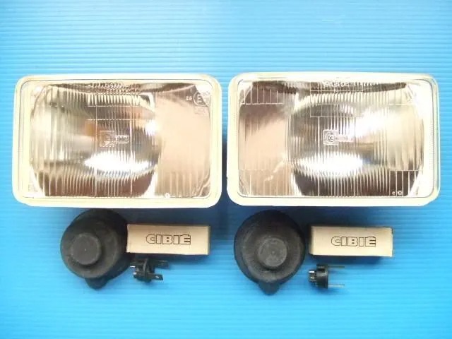 新品2個 シビエ 角目4灯 ハイビーム ヘッドライト H1バルブ 旧車 昭和