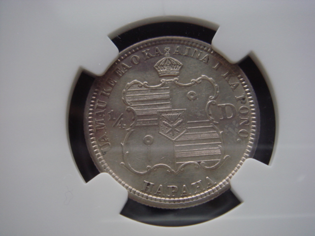 ○☆/NGC/AU-DETAILS/ハワイ 25セント銀貨/カラカウア/1883 ○☆/NGC/AU-DETAILS/ハワイ 25セント銀貨/カラカウア/1883