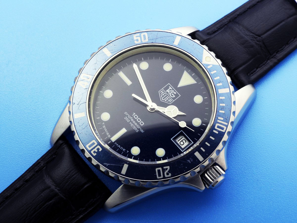 SALE/104%OFF】 Heuer 980.013L 旧ロゴ 1000シリーズ 200m 稼動品