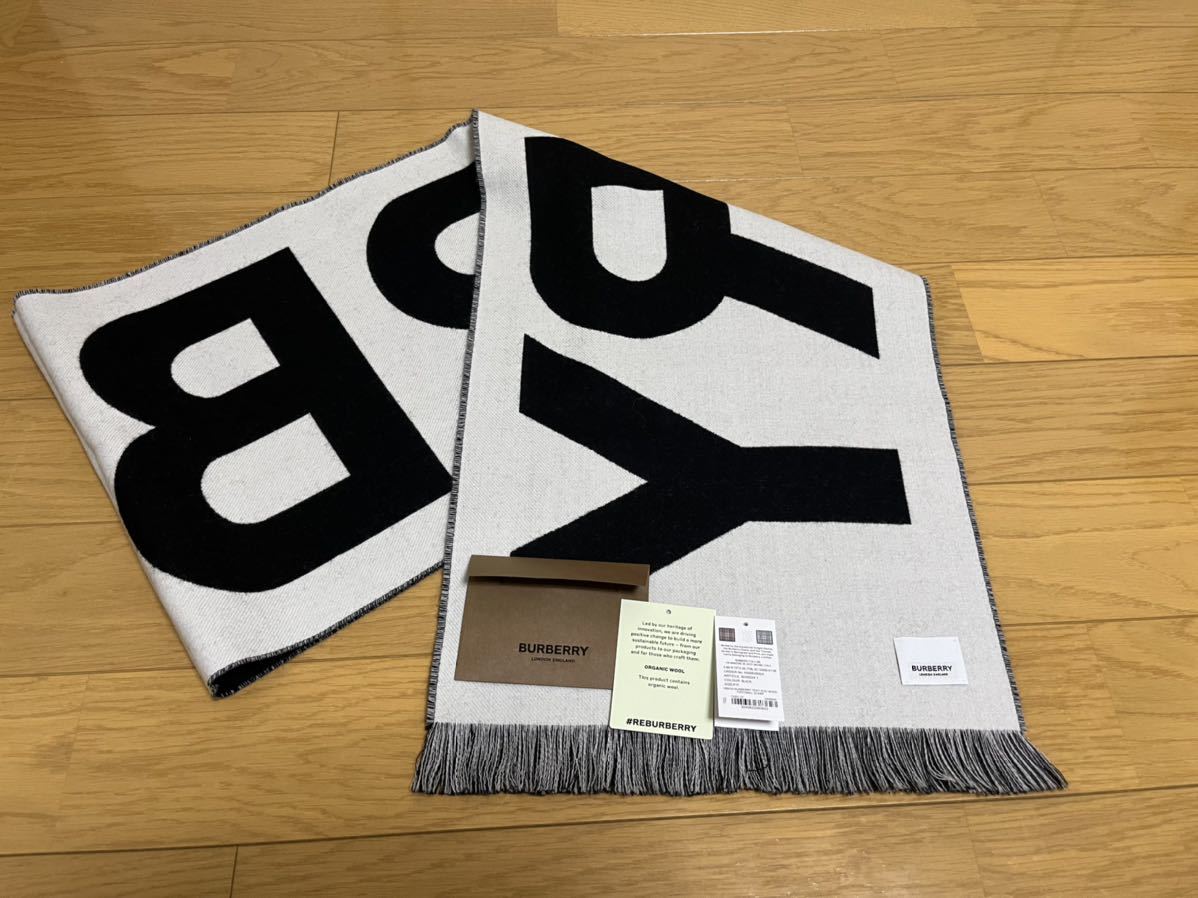 BURBERRY バーバリー マフラー ウール100% 未使用に近い 新作