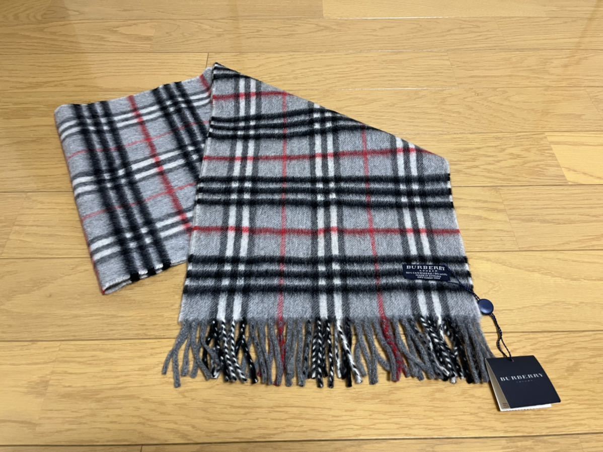 BURBERRY バーバリー マフラー カシミア50% ウール50% タグ付き未使用