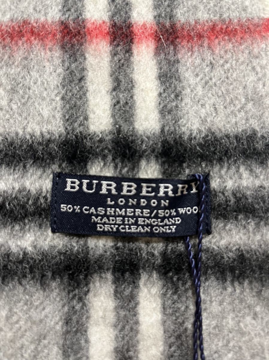 BURBERRY バーバリー マフラー カシミア50% ウール50% タグ付き未使用