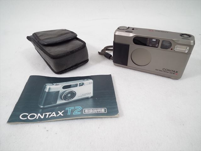 □ CONTAX コンタックス T2 コンパクトカメラ 取扱説明書有り  現状品 220206A2126A