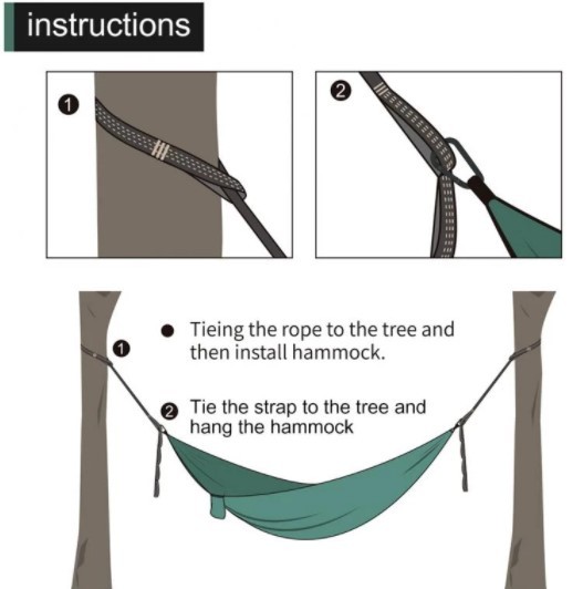 ハンギングロープ,2mハンモック,屋外キャンプ用ハンモック,ロープ,250kgのハンモック,耐荷重_画像2
