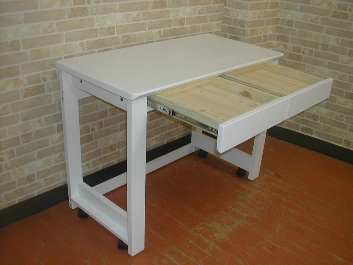  outlet free shipping! computer desk * with casters .* new goods unused * exhibition goods 