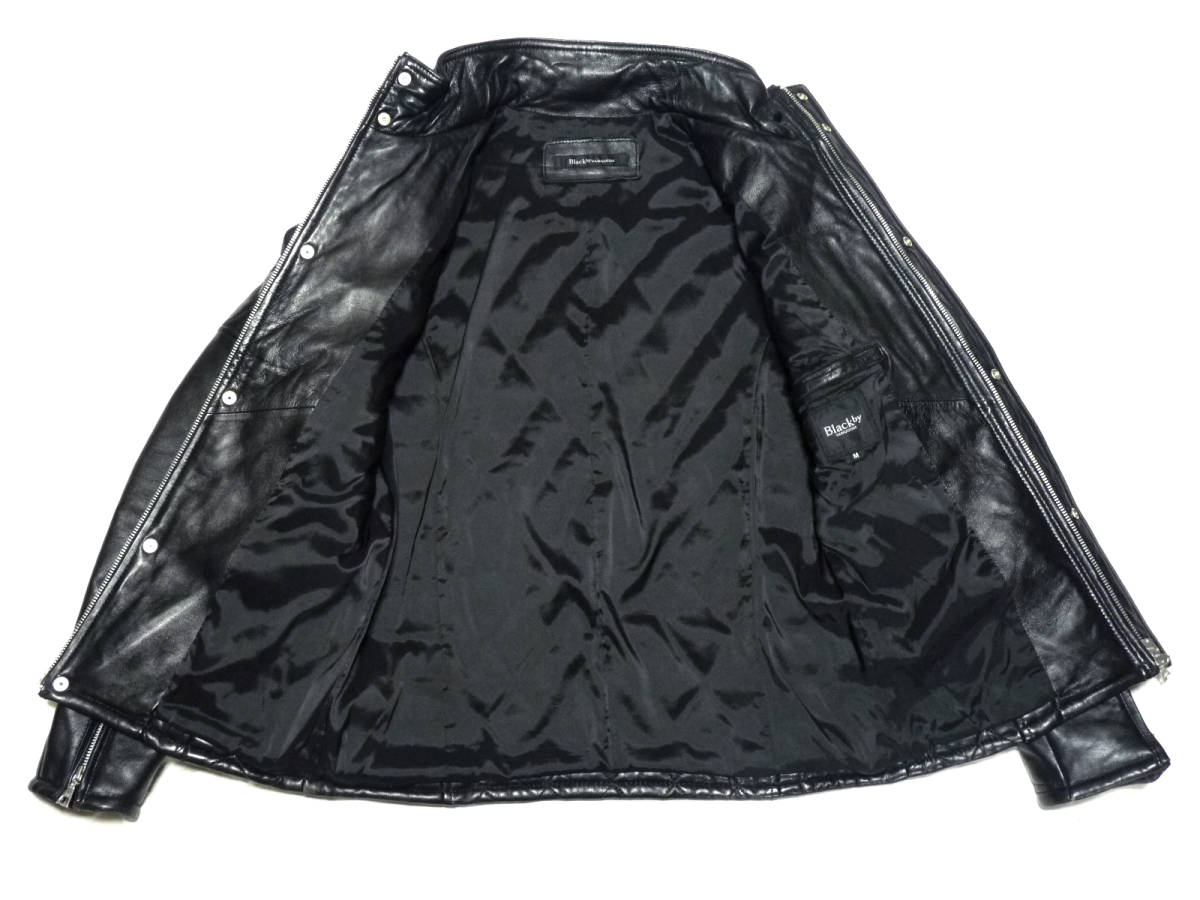 Black by VANQUISH ヴァンキッシュ BVJ064 ダイヤキルト ラムレザー