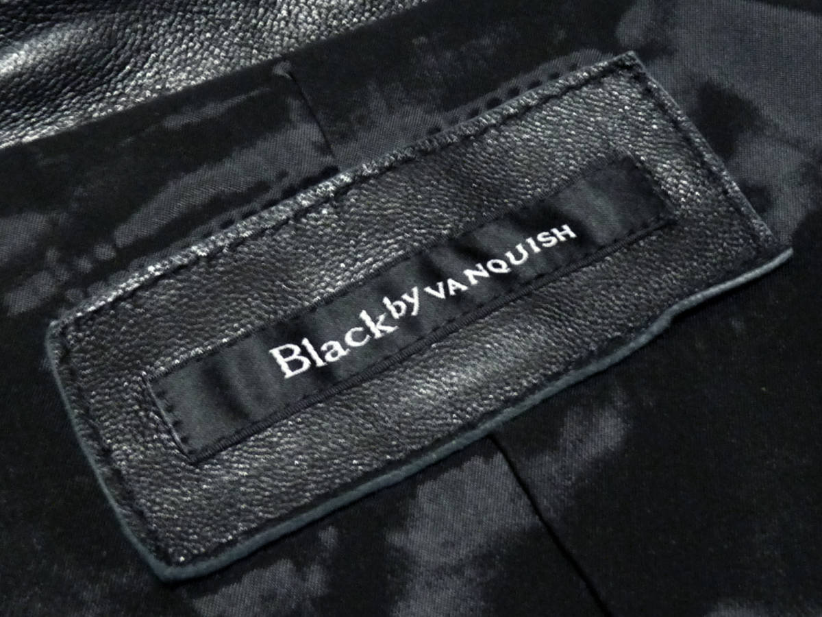 Black by VANQUISH ヴァンキッシュ BVJ064 ダイヤキルト ラムレザー