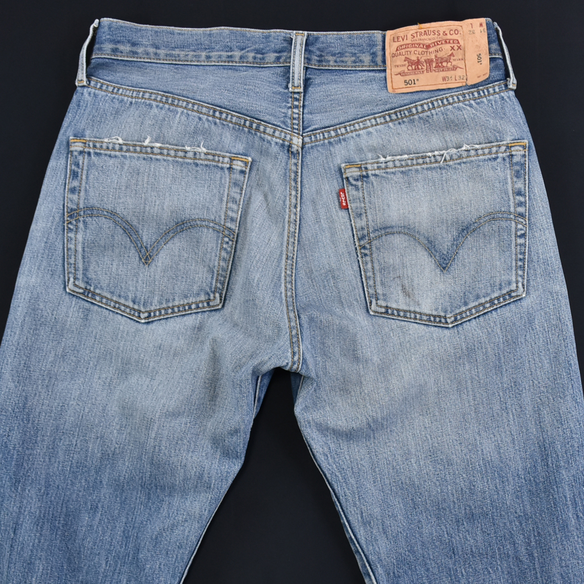 LEVI'S リーバイス ★ 501XX 00s フィリピン製 03501-00 2006年製 リアルダメージ ボタンフライ デニム パンツ インディゴ メンズ 31_画像5