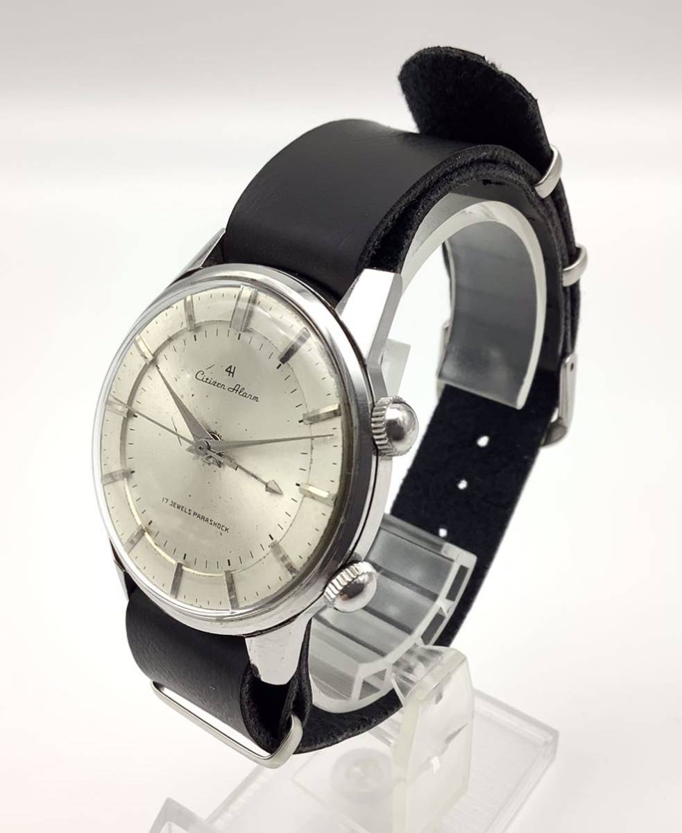 12) CITIZEN ALARM 4H アンティークメンズ腕時計手巻き稼働17石 12) CITIZEN ALARM 4H アンティークメンズ腕時計手巻き稼働17石