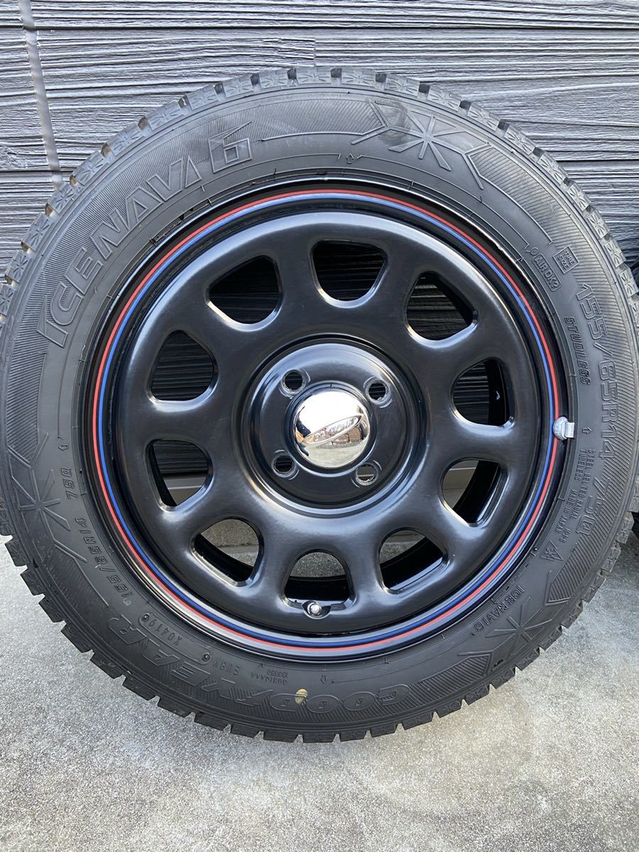 日本お値下 デイトナ スチールホイール 4穴 スタッドレス 155/65R14 ・4本セット! 日本お値下 デイトナ スチールホイール 4穴 スタッドレス 155/65R14 ・4本セット!