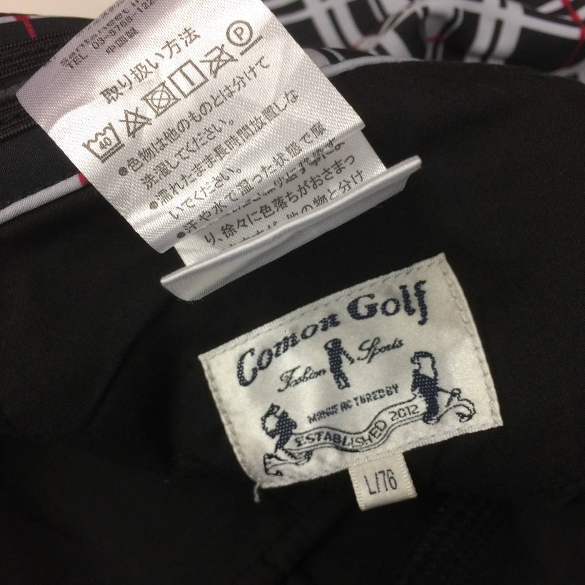  common Golf Comon Golf склеивание брюки обратная сторона ворсистый в клетку L/76 размер 