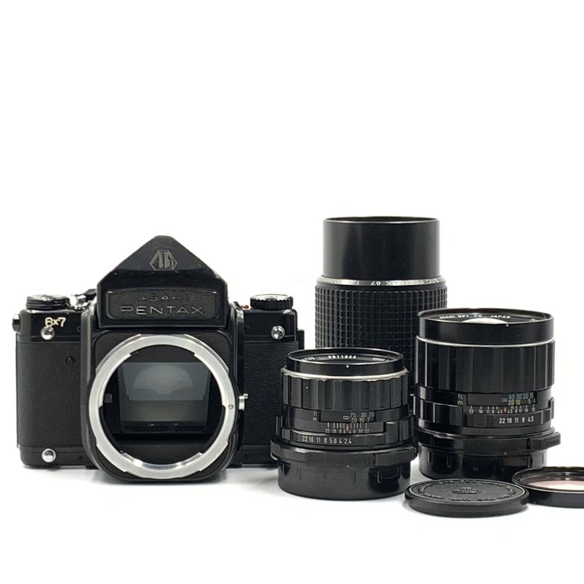 PENTAX 67 6x7 中判カメラ + 75mm F4.5 + 105mm F2.4 + 200mm F4 単