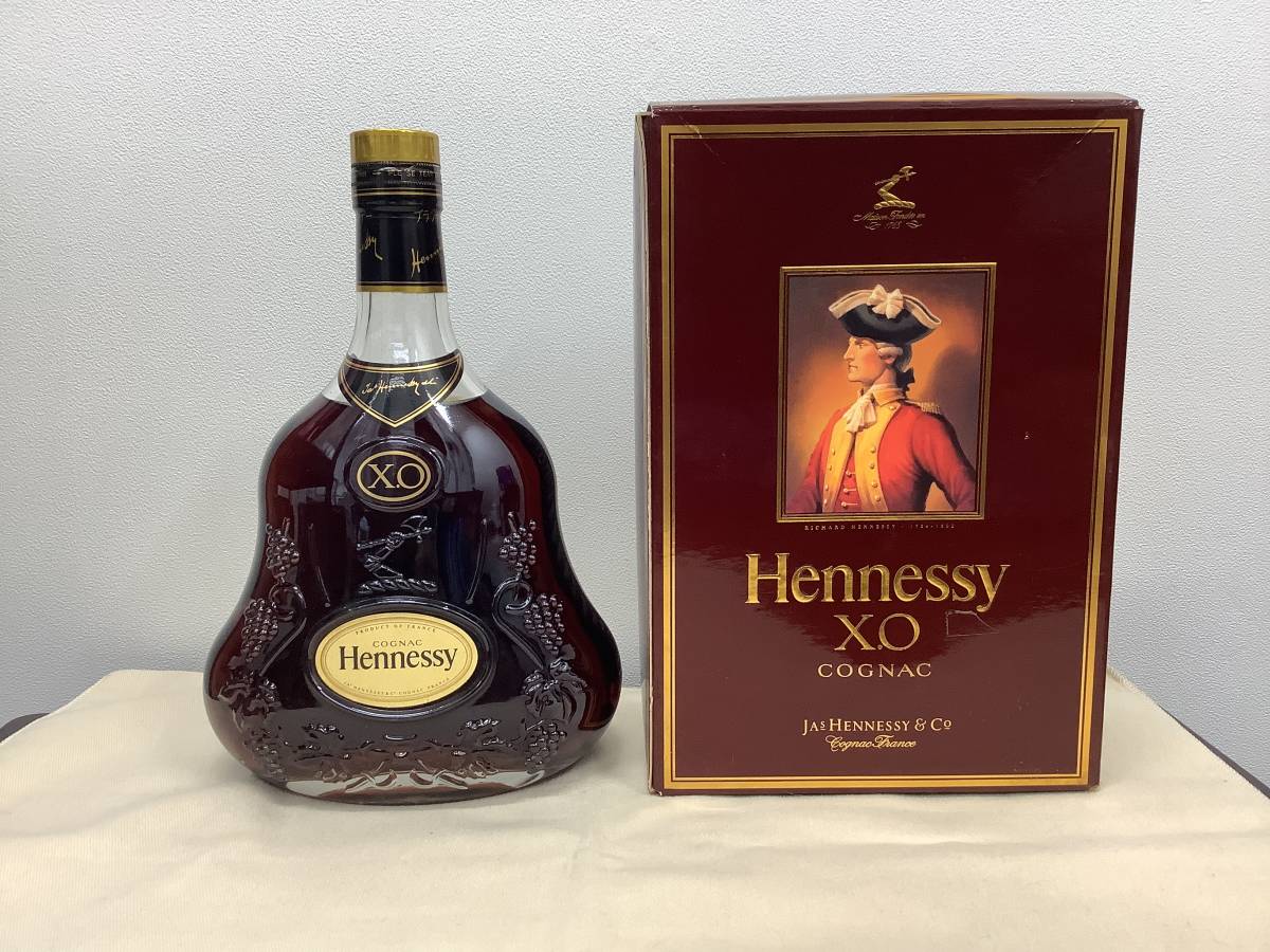古酒未開栓 ヘネシー XO 金キャップ クリアボトル 700ml 40% Hennessy