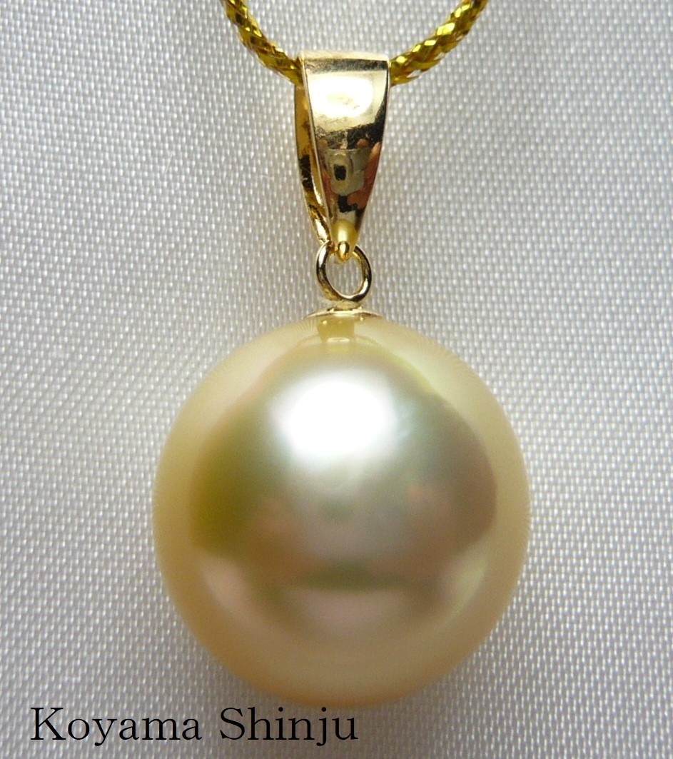 小山真珠 １円 現品限り めっちゃ綺麗 絶品カラー 天然花金ゴールド 