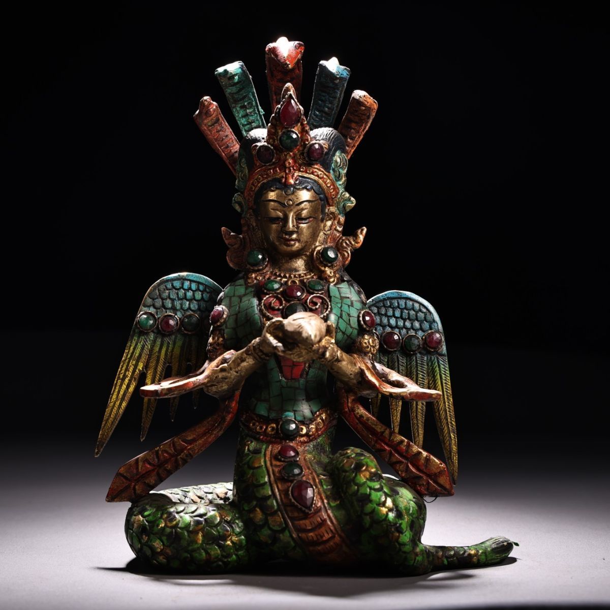 【特価】 魔よけ 銅像 大人気 仏像 lh03 彫刻 チベット伝来 コレクション 仏教 芸術品 伝統 金龍樹菩薩 美術品 飾り 風水 置物 贈り物 開運 祈る 仏像
