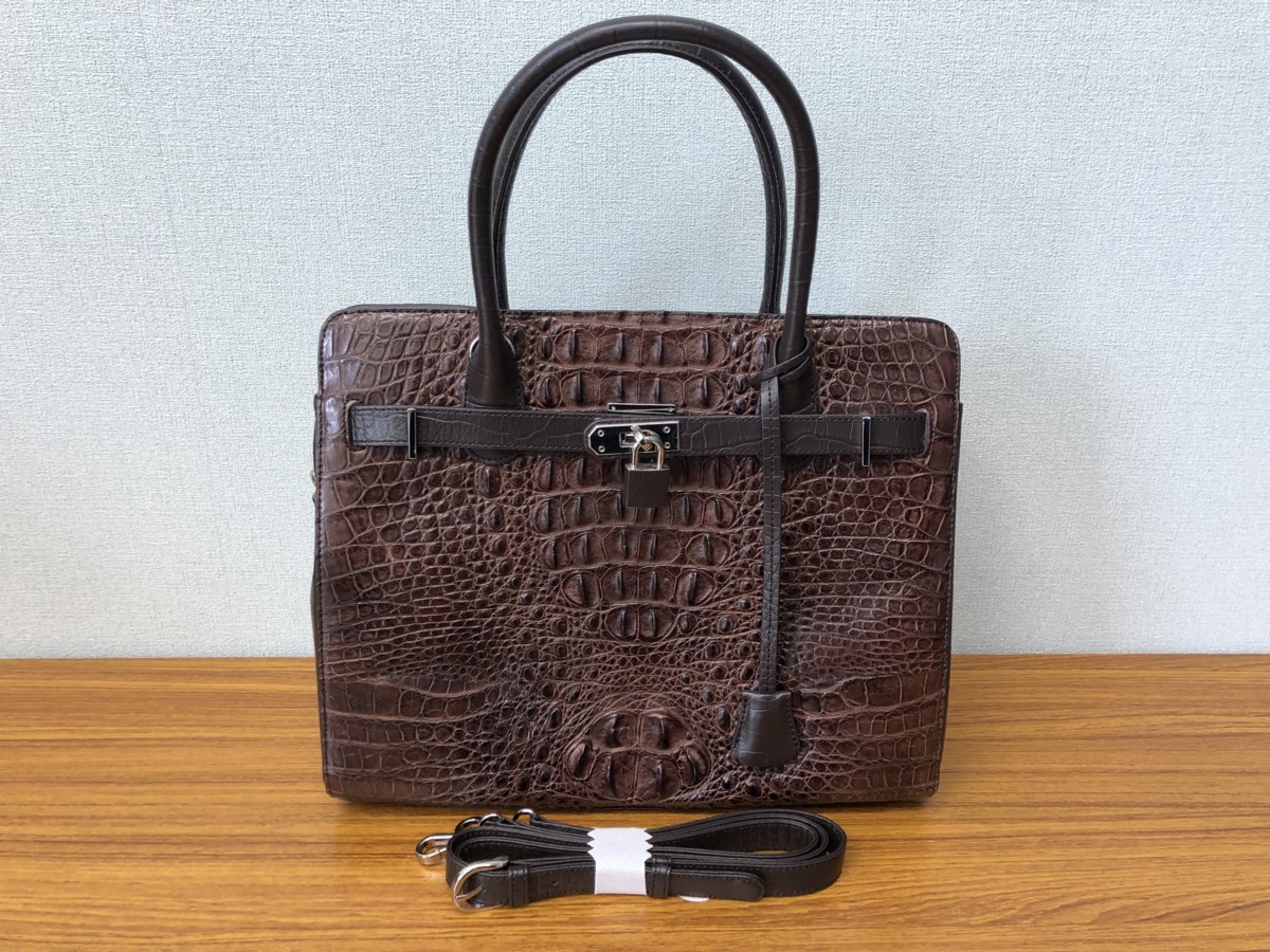 ☆ RODANIA ロダニア クロコダイルレザー 2way ハンドバッグ