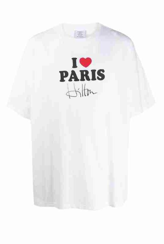 正規新品 20SS VETEMENTS ヴェトモン I LOVE PARIS Hilton パリ