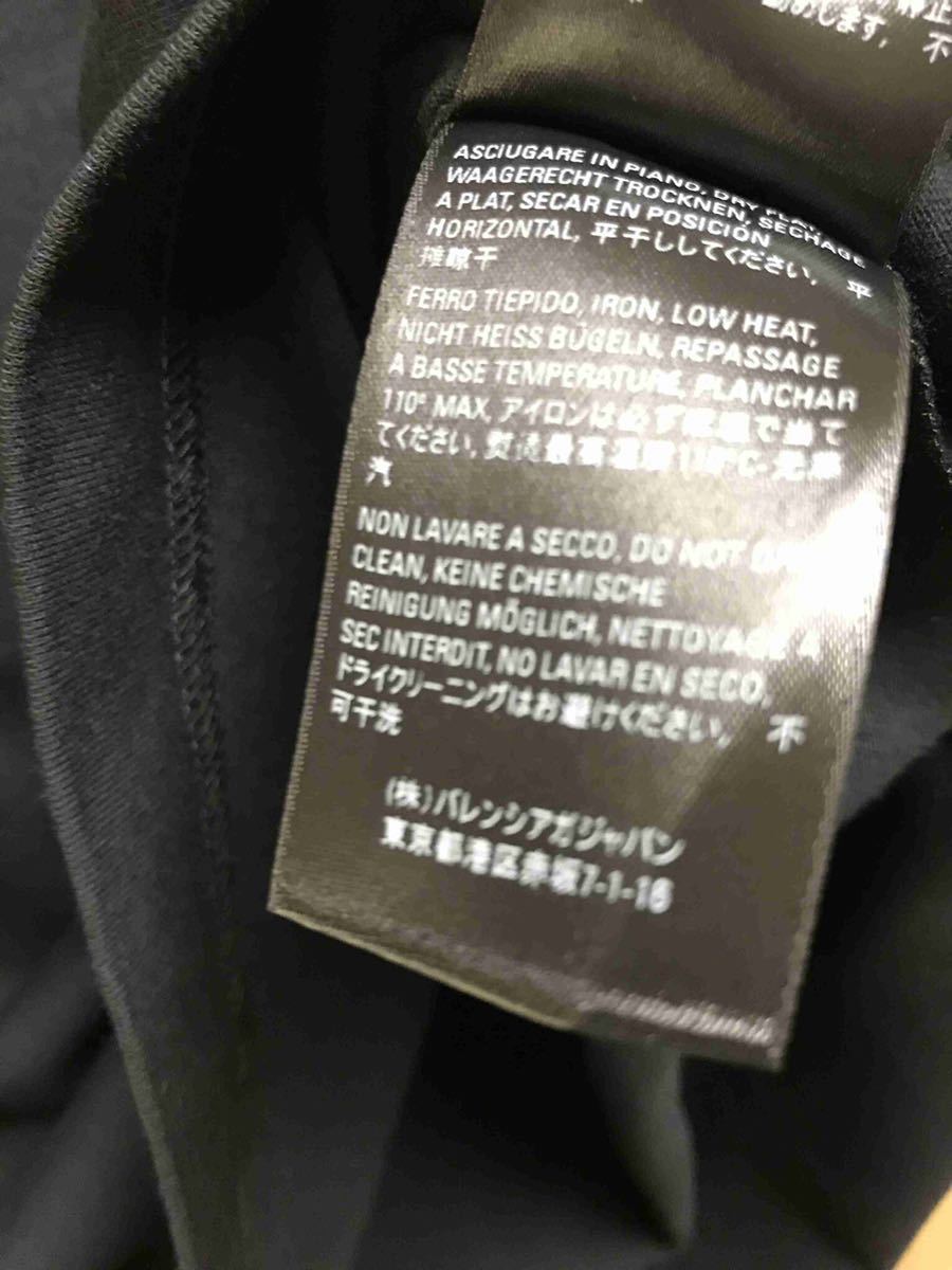 正規 新品 20SS BALENCIAGA バレンシアガ DEMNA GVASALIA デムナ ヴァザリア コットン クルーネック PARIS パリ プリント Tシャツ 黒 XXS_画像5